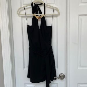 Cache Black Halter Romper